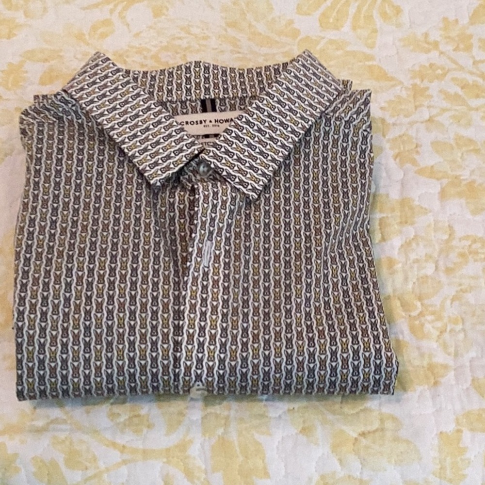 Men's Blue Patterned Shirt